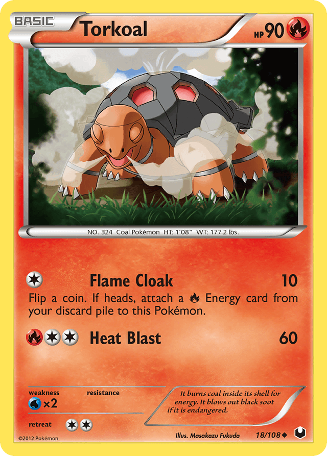 Carta Torkoal 18/108 do set Dark Explorers — Pokémon TCG | Bynx
