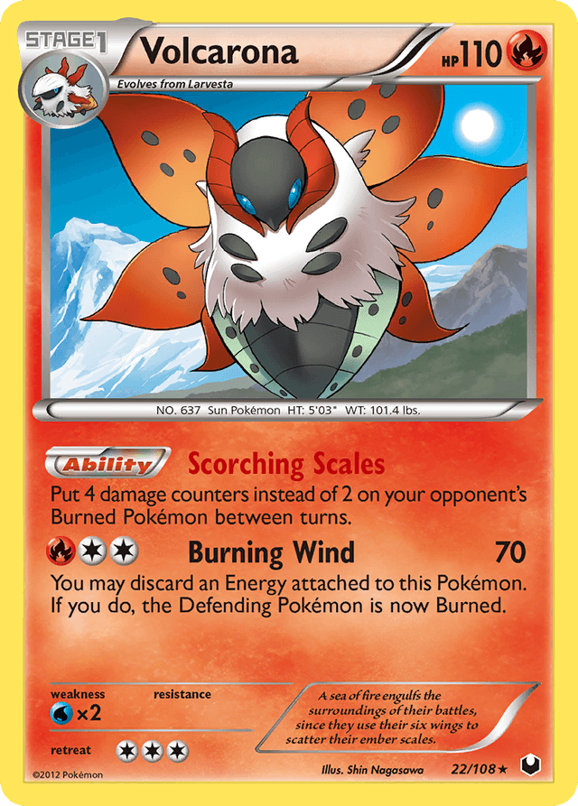 Carta Volcarona 22/108 do set Dark Explorers — Pokémon TCG | Bynx