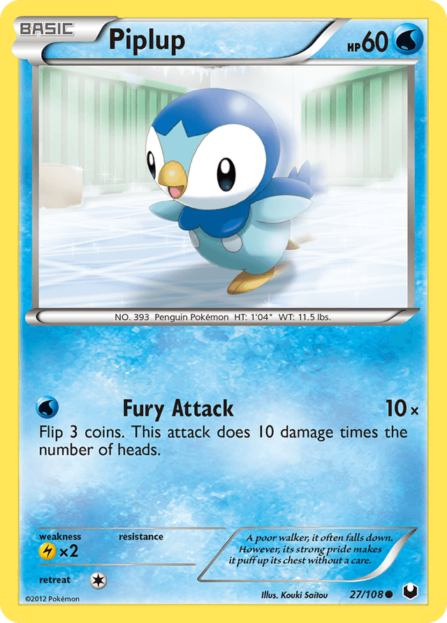 Carta Piplup 27/108 do set Dark Explorers — Pokémon TCG | Bynx