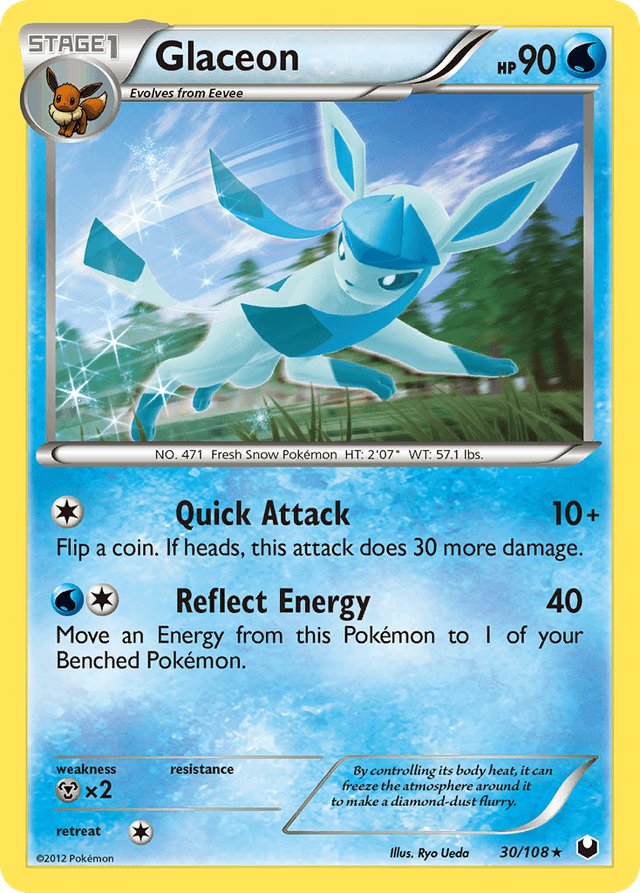 Carta Glaceon 30/108 do set Dark Explorers — Pokémon TCG | Bynx