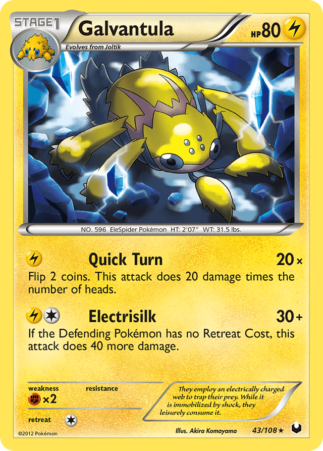 Carta Galvantula 43/108 do set Dark Explorers — Pokémon TCG | Bynx