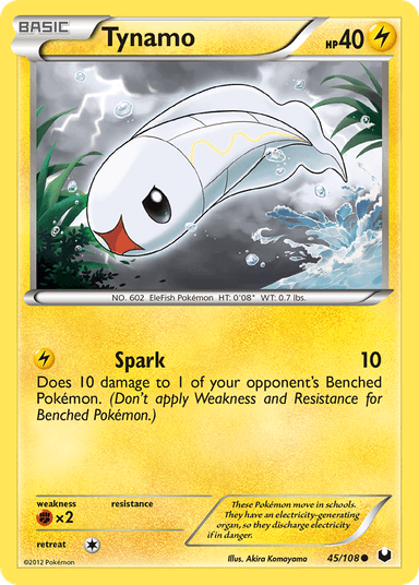Carta Tynamo 45/108 do set Dark Explorers — Pokémon TCG | Bynx