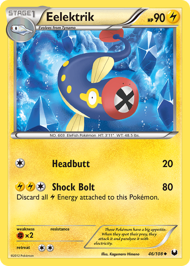 Carta Eelektrik 46/108 do set Dark Explorers — Pokémon TCG | Bynx