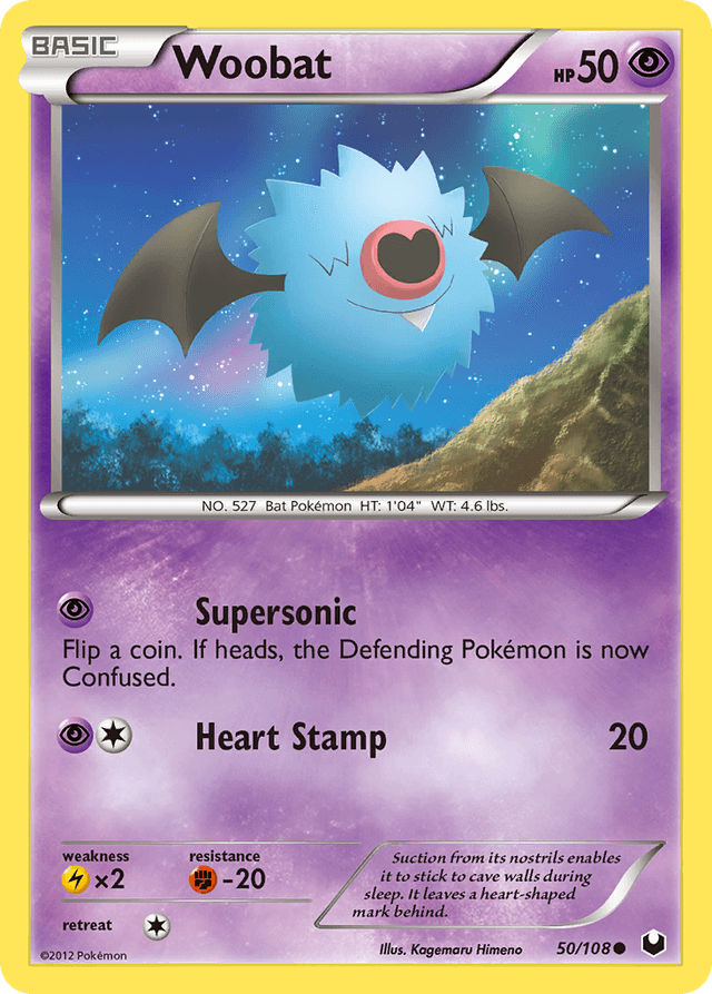 Carta Woobat 50/108 do set Dark Explorers — Pokémon TCG | Bynx