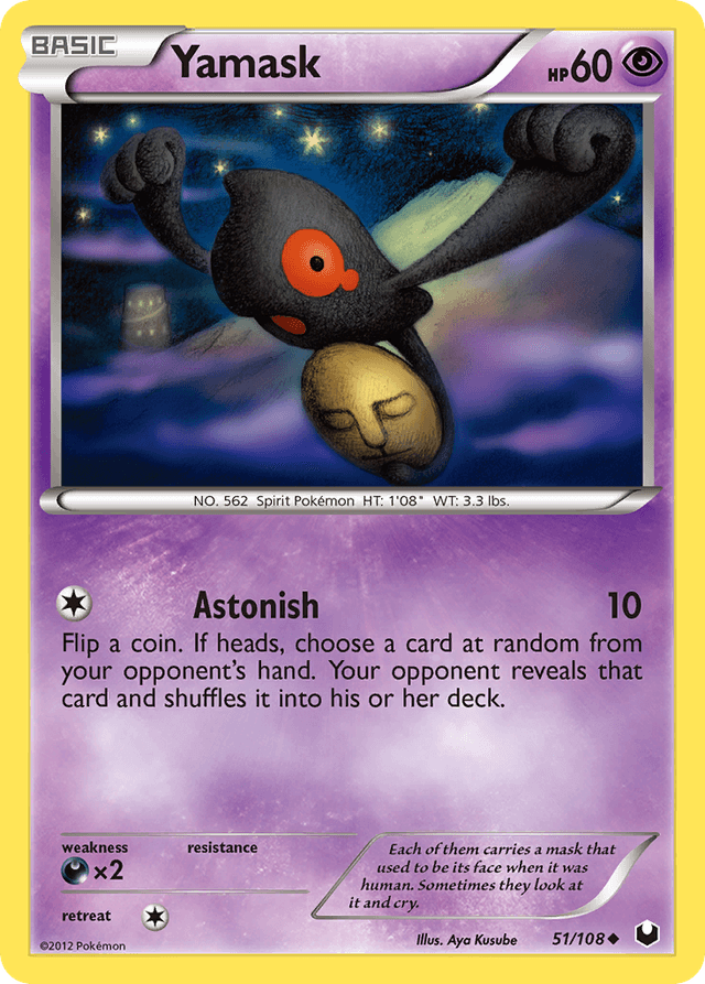 Carta Yamask 51/108 do set Dark Explorers — Pokémon TCG | Bynx