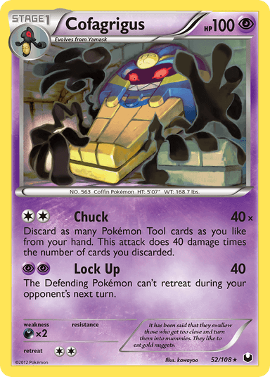 Carta Cofagrigus 52/108 do set Dark Explorers — Pokémon TCG | Bynx