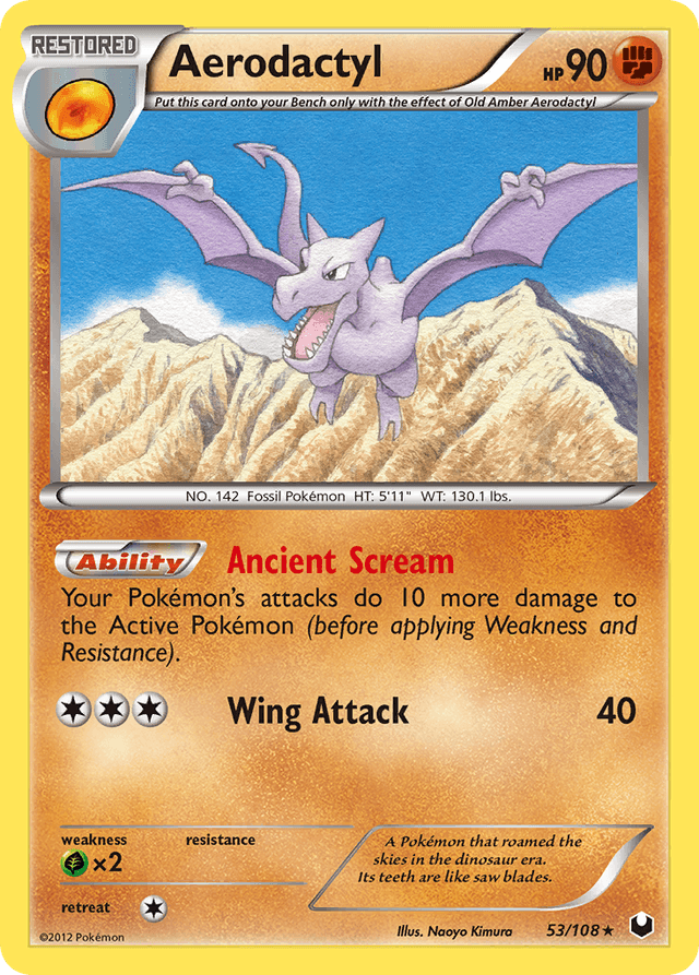 Carta Aerodactyl 53/108 do set Dark Explorers — Pokémon TCG | Bynx