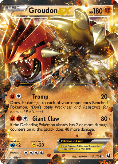 Carta Groudon-EX 54/108 do set Dark Explorers — Pokémon TCG | Bynx