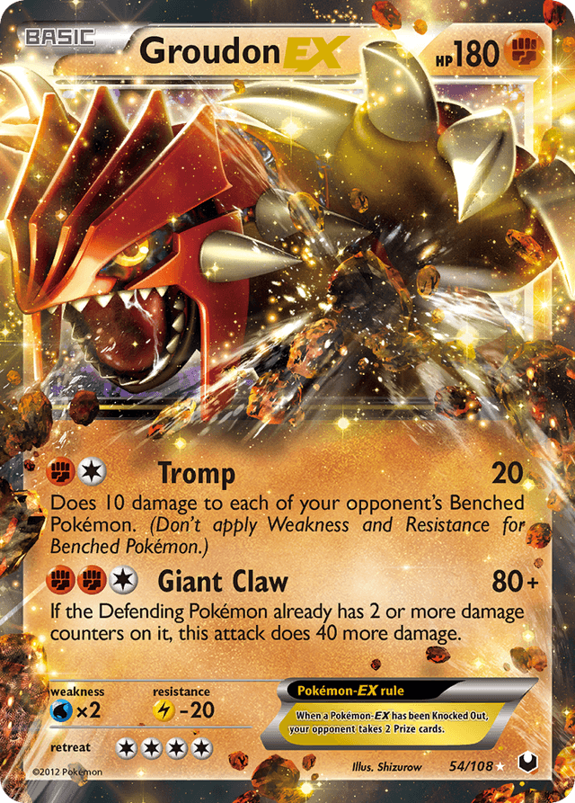 Carta Groudon-EX 54/108 do set Dark Explorers — Pokémon TCG | Bynx