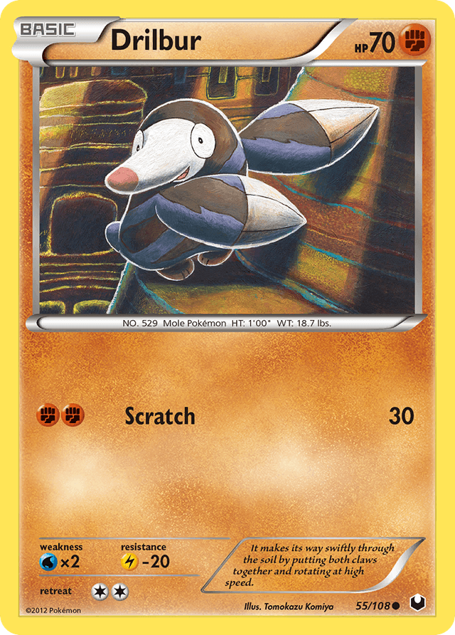 Carta Drilbur 55/108 do set Dark Explorers — Pokémon TCG | Bynx