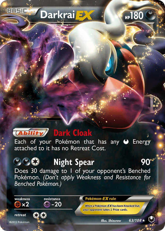 Carta Darkrai-EX 63/108 do set Dark Explorers — Pokémon TCG | Bynx