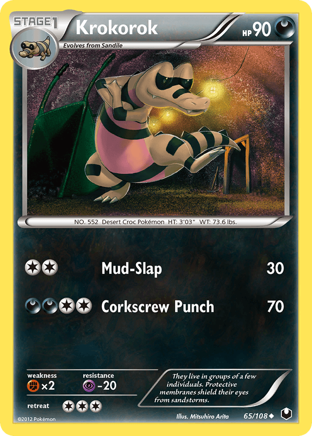 Carta Krokorok 65/108 do set Dark Explorers — Pokémon TCG | Bynx