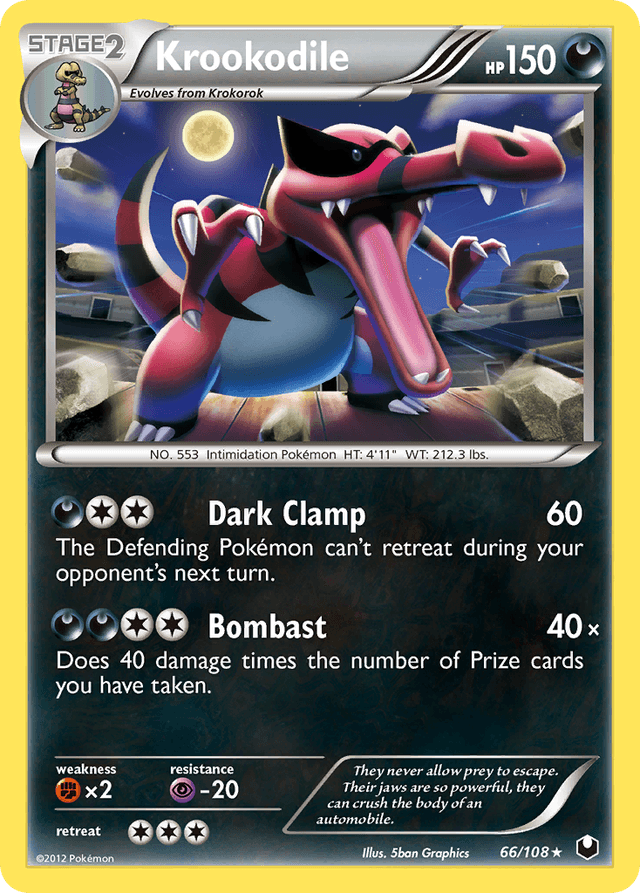 Carta Krookodile 66/108 do set Dark Explorers — Pokémon TCG | Bynx