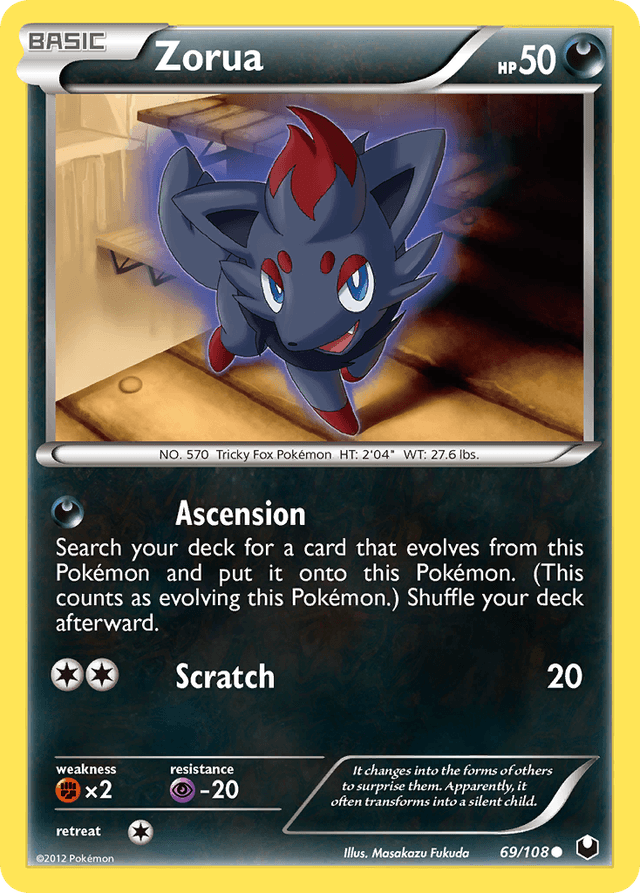 Carta Zorua 69/108 do set Dark Explorers — Pokémon TCG | Bynx