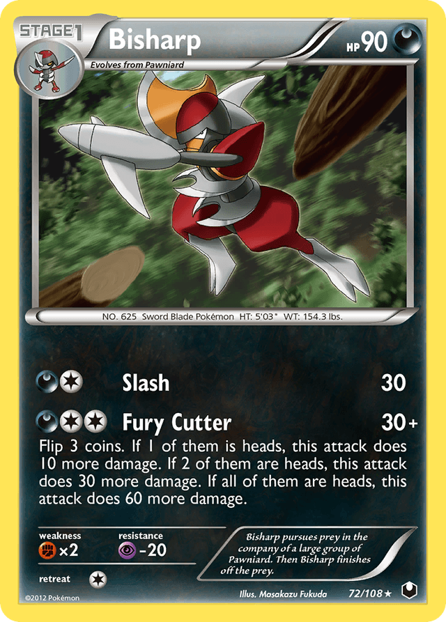 Carta Bisharp 72/108 do set Dark Explorers — Pokémon TCG | Bynx