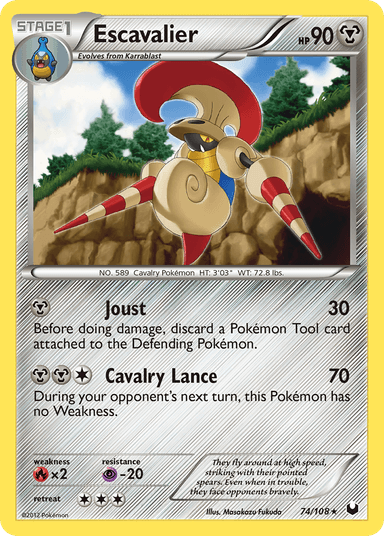 Carta Escavalier 74/108 do set Dark Explorers — Pokémon TCG | Bynx