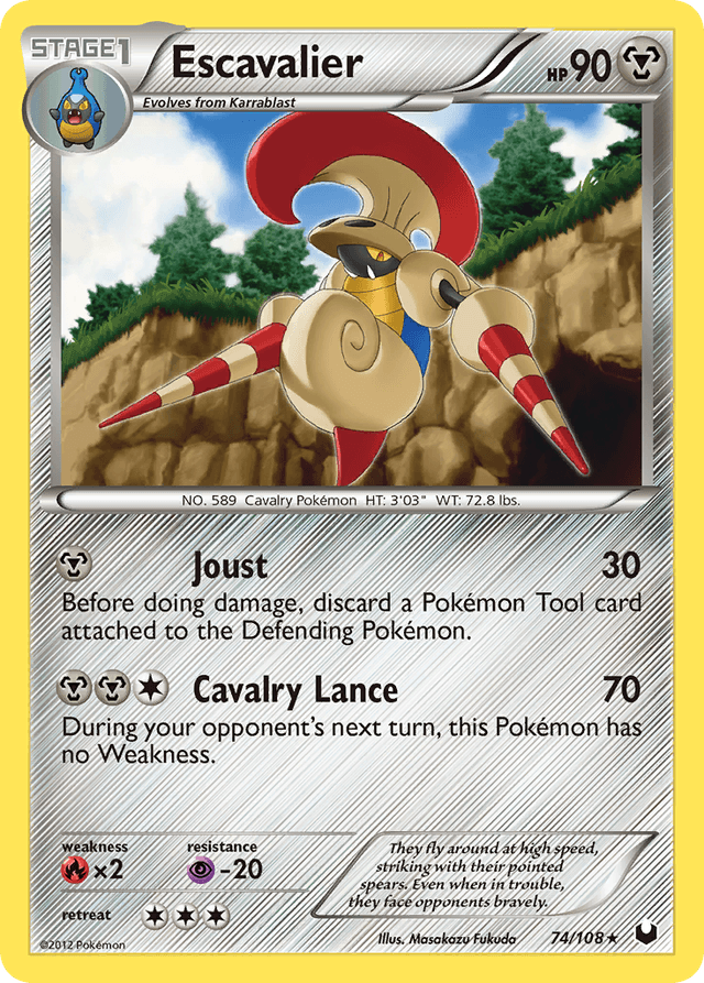 Carta Escavalier 74/108 do set Dark Explorers — Pokémon TCG | Bynx
