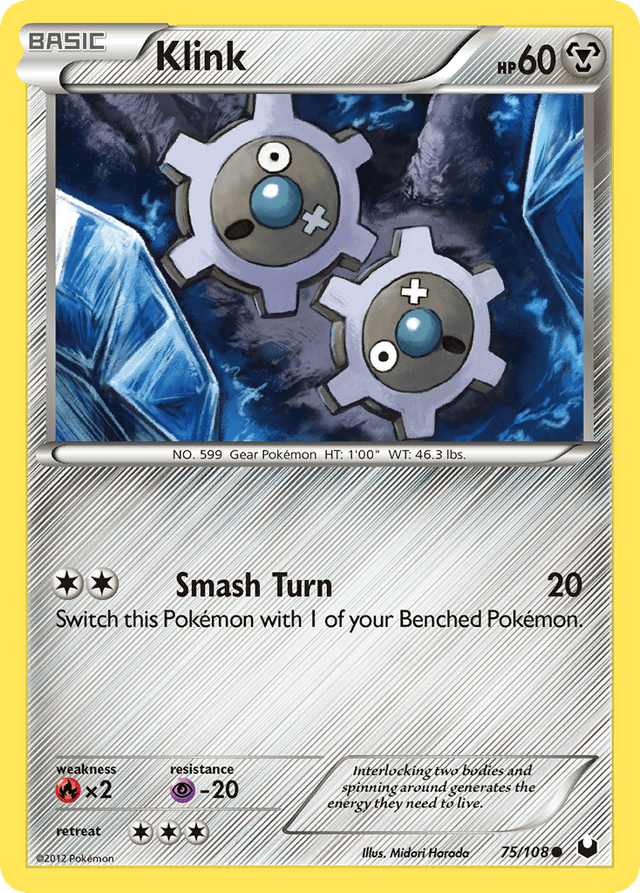 Carta Klink 75/108 do set Dark Explorers — Pokémon TCG | Bynx