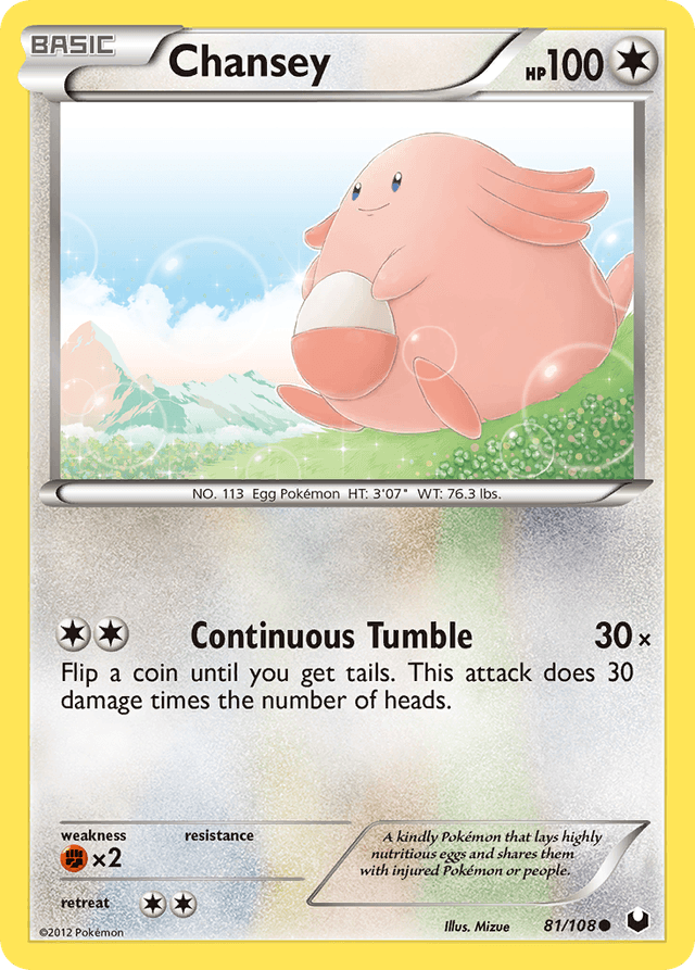 Carta Chansey 81/108 do set Dark Explorers — Pokémon TCG | Bynx