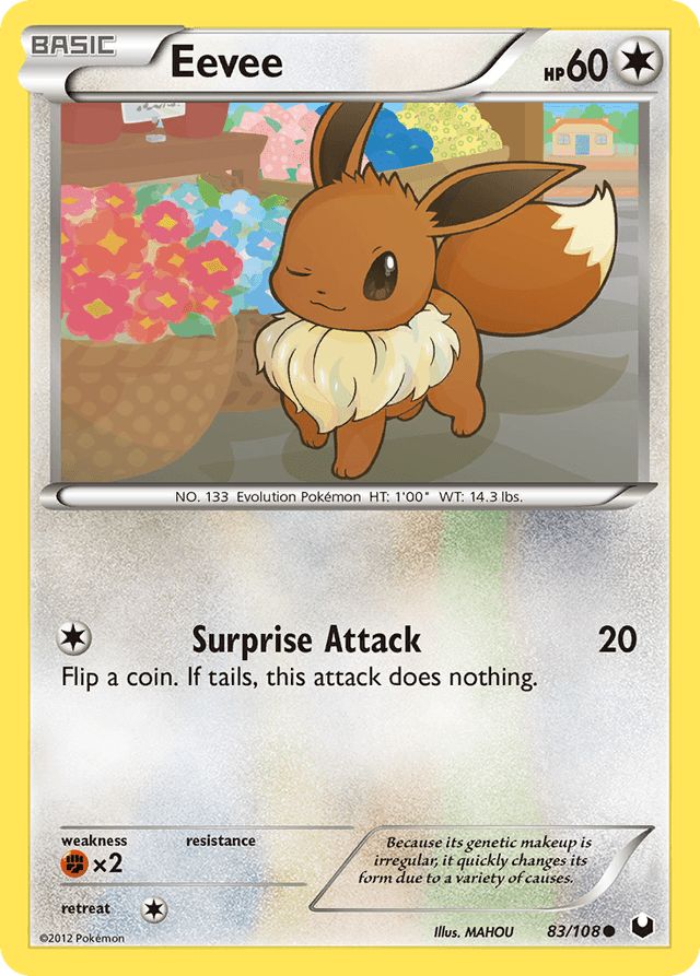 Carta Eevee 83/108 do set Dark Explorers — Pokémon TCG | Bynx