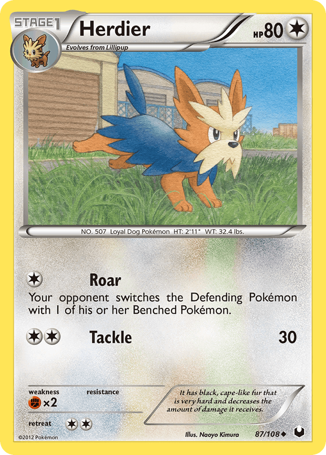 Carta Herdier 87/108 do set Dark Explorers — Pokémon TCG | Bynx
