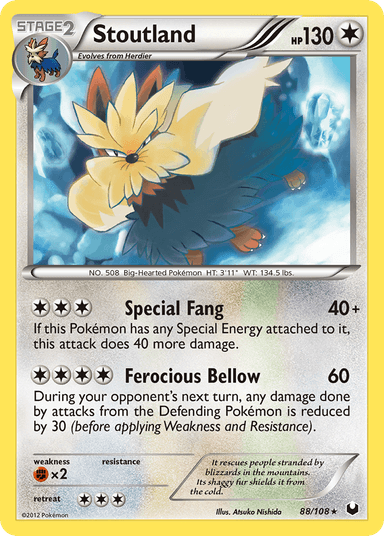 Carta Stoutland 88/108 do set Dark Explorers — Pokémon TCG | Bynx