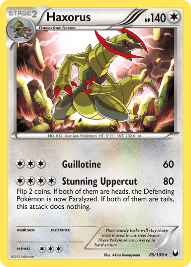 Carta Haxorus 89/108 do set Dark Explorers — Pokémon TCG | Bynx