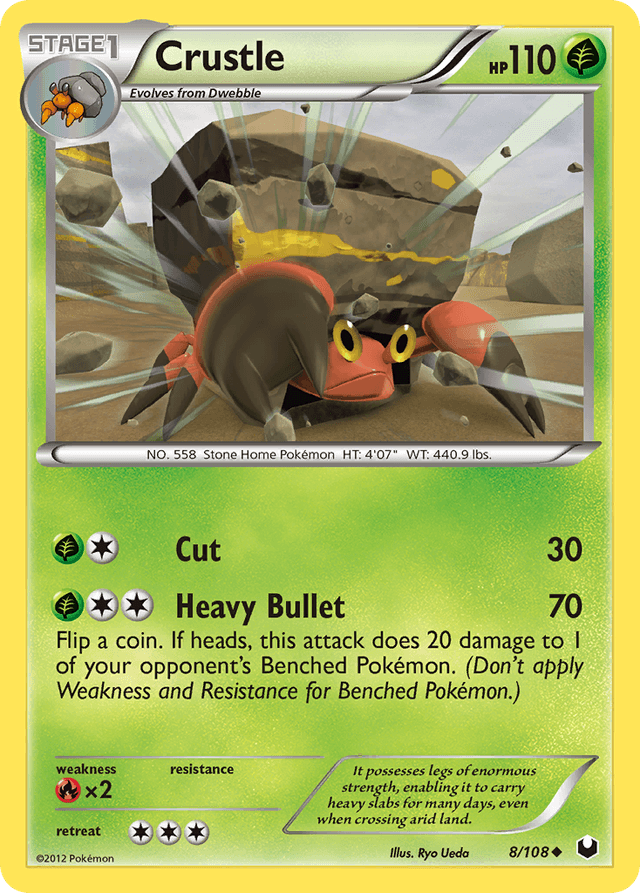Carta Crustle 8/108 do set Dark Explorers — Pokémon TCG | Bynx