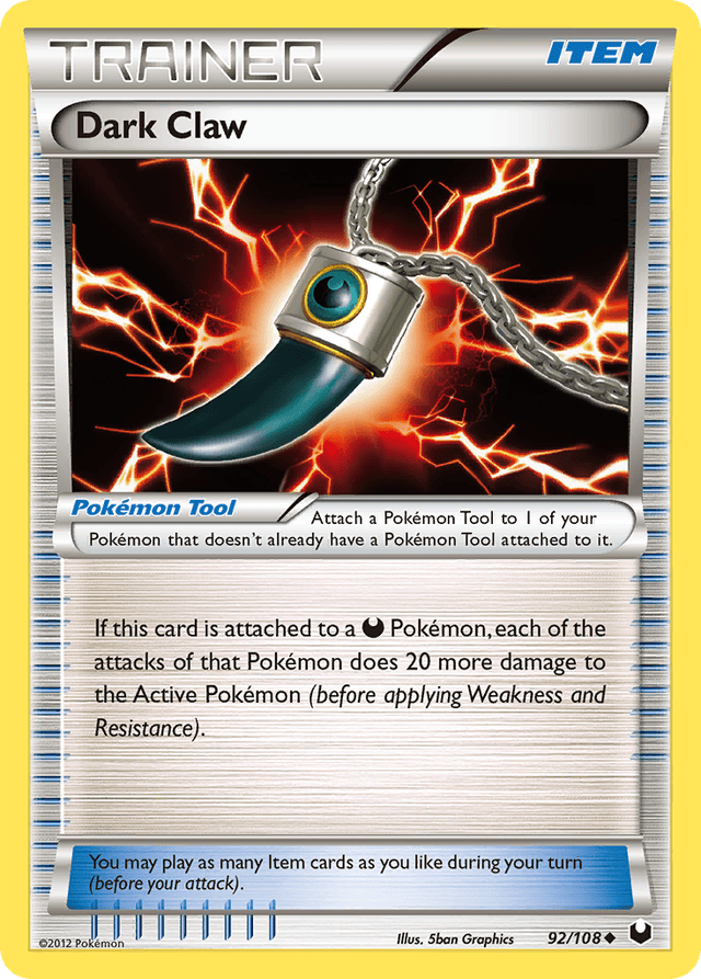 Carta Dark Claw 92/108 do set Dark Explorers — Pokémon TCG | Bynx