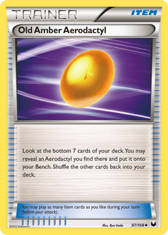 Old Amber Aerodactyl 97/108 — Exploradores da Escuridão