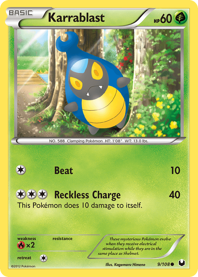 Carta Karrablast 9/108 do set Dark Explorers — Pokémon TCG | Bynx