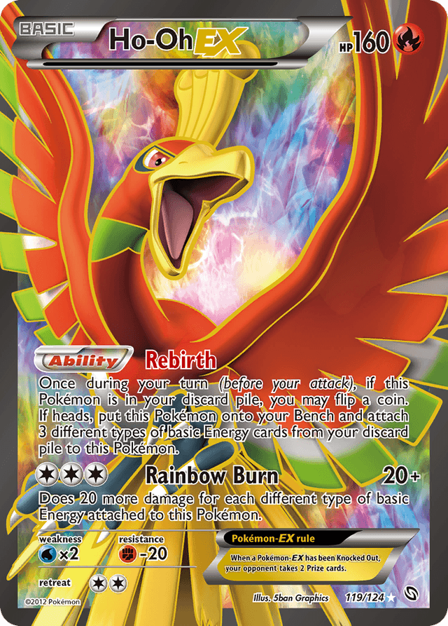 Carta Ho-Oh-EX 119/124 do set Dragons Exalted — Pokémon TCG | Bynx