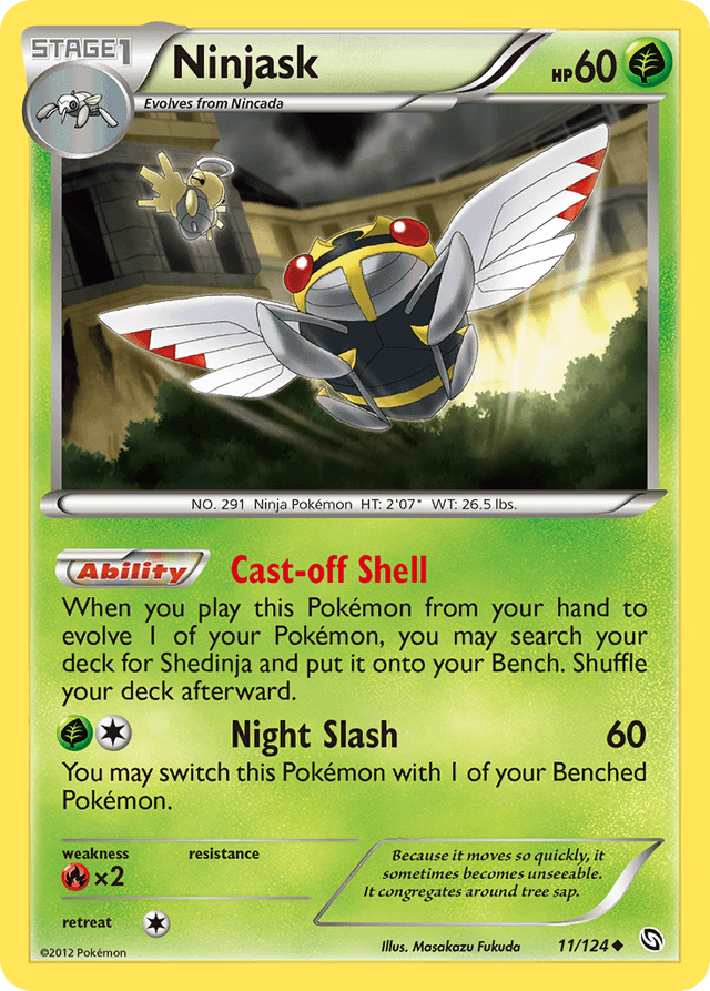 Carta Ninjask 11/124 do set Dragons Exalted — Pokémon TCG | Bynx