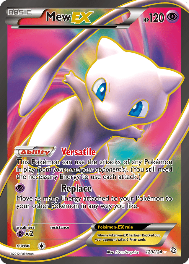 Carta Mew-EX 120/124 do set Dragons Exalted — Pokémon TCG | Bynx