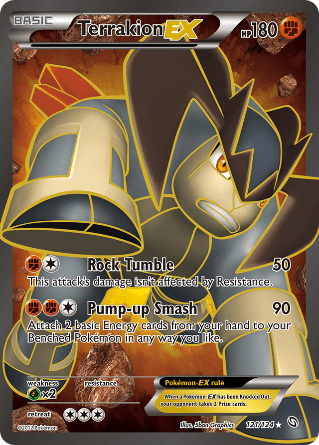 Carta Terrakion-EX 121/124 do set Dragons Exalted — Pokémon TCG | Bynx