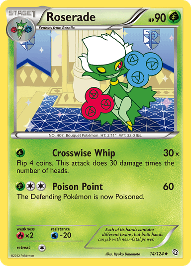 Carta Roserade 14/124 do set Dragons Exalted — Pokémon TCG | Bynx