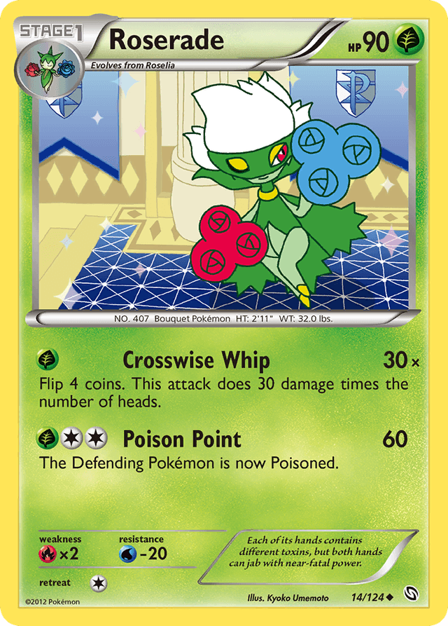 Carta Roserade 14/124 do set Dragons Exalted — Pokémon TCG | Bynx