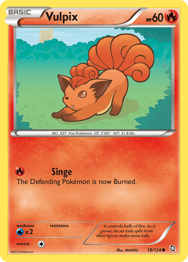 Carta Vulpix 18/124 do set Dragons Exalted — Pokémon TCG | Bynx