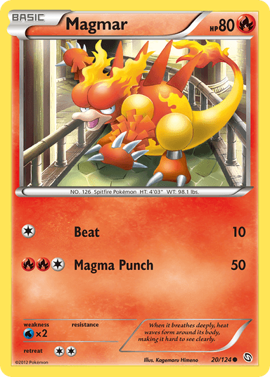 Carta Magmar 20/124 do set Dragons Exalted — Pokémon TCG | Bynx
