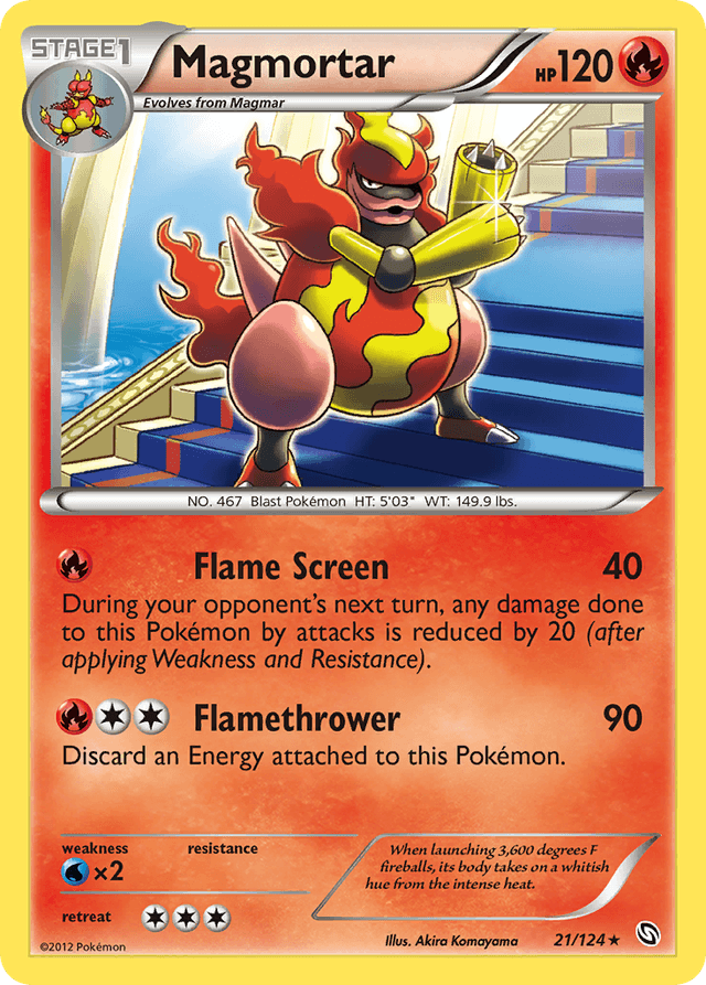 Carta Magmortar 21/124 do set Dragons Exalted — Pokémon TCG | Bynx