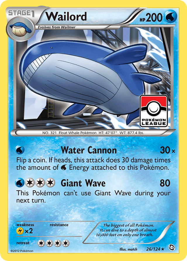 Carta Wailord 26/124 do set Dragons Exalted — Pokémon TCG | Bynx