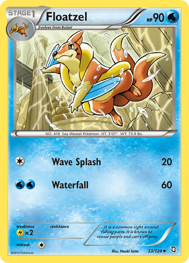 Carta Floatzel 33/124 do set Dragons Exalted — Pokémon TCG | Bynx