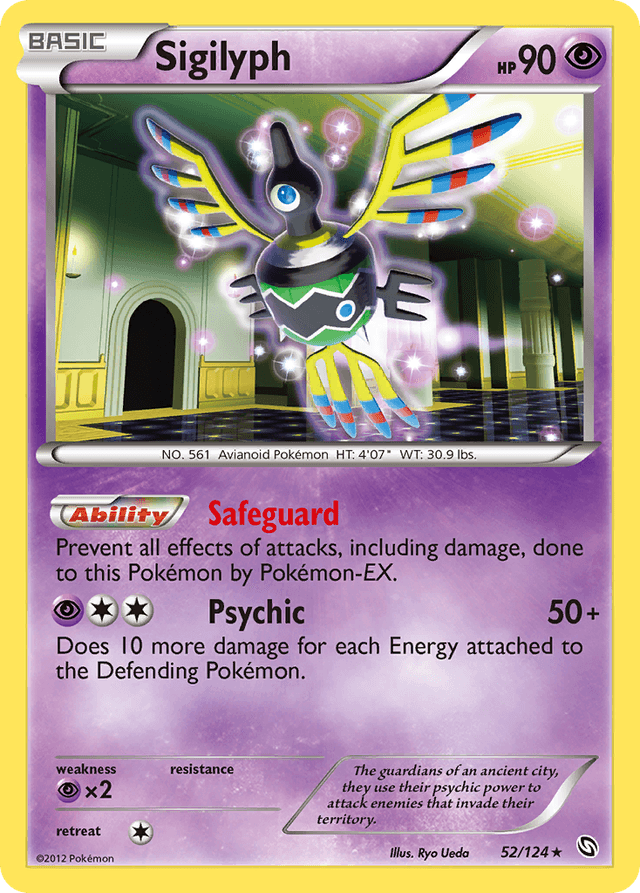 Carta Sigilyph 52/124 do set Dragons Exalted — Pokémon TCG | Bynx