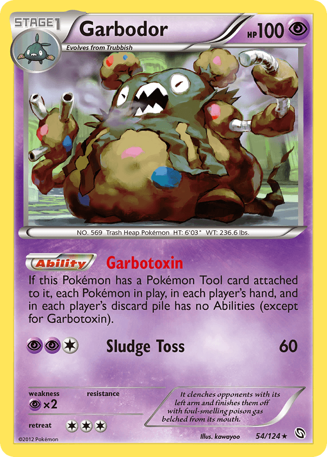 Carta Garbodor 54/124 do set Dragons Exalted — Pokémon TCG | Bynx