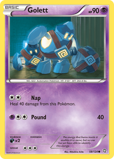Carta Golett 58/124 do set Dragons Exalted — Pokémon TCG | Bynx