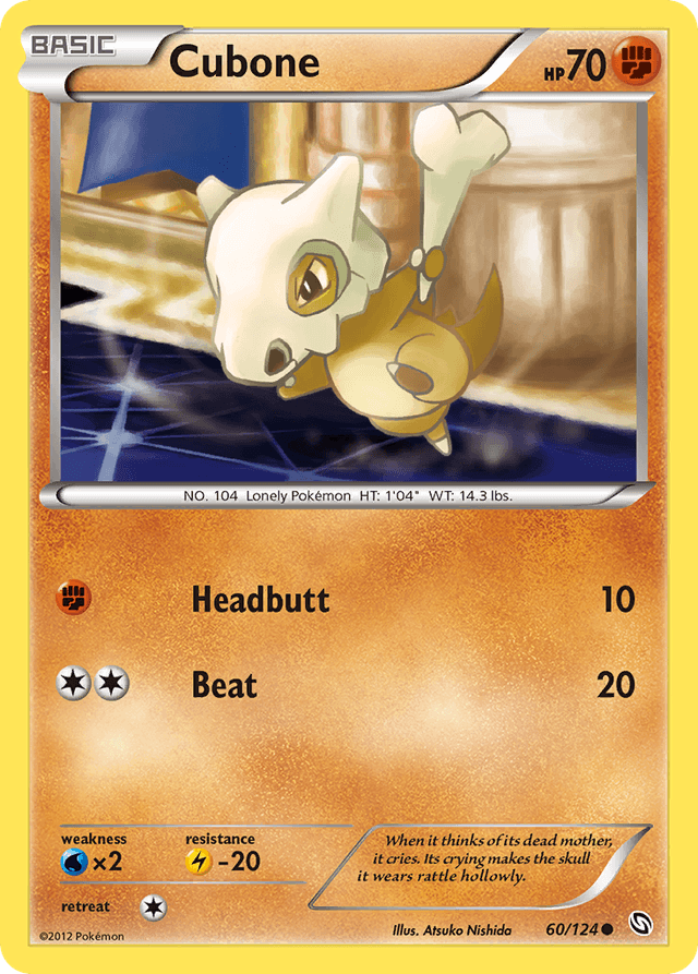 Carta Cubone 60/124 do set Dragons Exalted — Pokémon TCG | Bynx