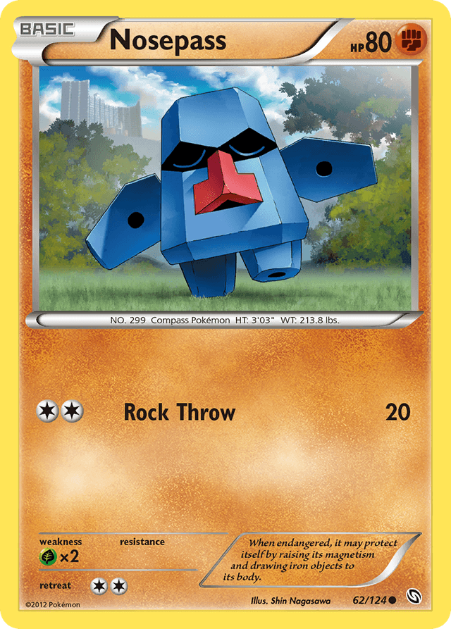Carta Nosepass 62/124 do set Dragons Exalted — Pokémon TCG | Bynx