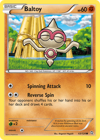 Carta Baltoy 63/124 do set Dragons Exalted — Pokémon TCG | Bynx