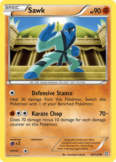 Carta Sawk 69/124 do set Dragons Exalted — Pokémon TCG | Bynx