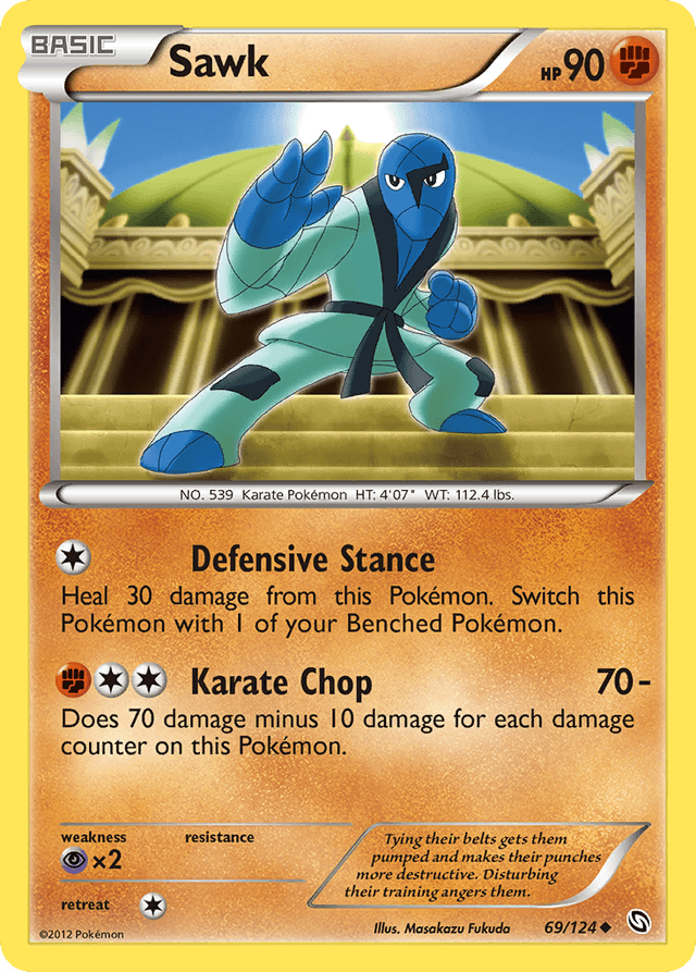 Carta Sawk 69/124 do set Dragons Exalted — Pokémon TCG | Bynx